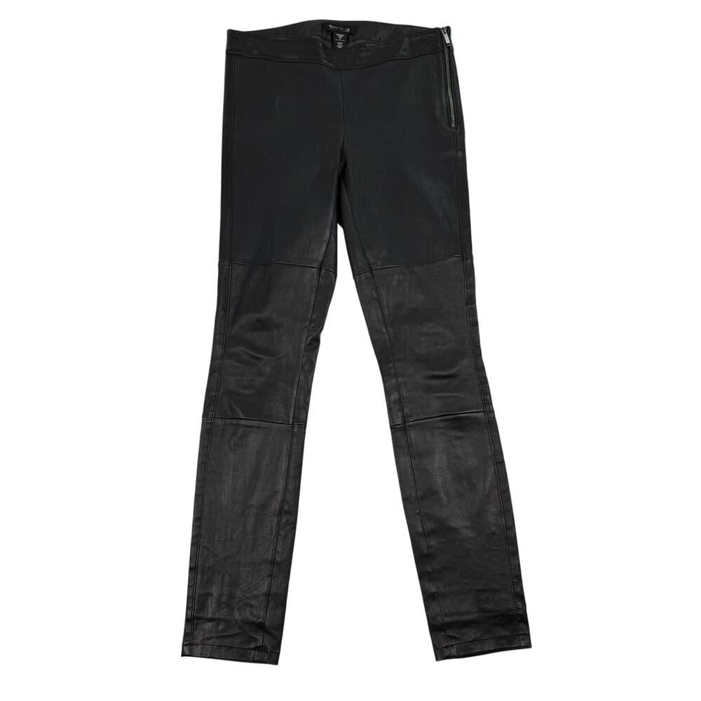 White House Black Market Leather Skinny Pants Low Rise Size 0 Y2K